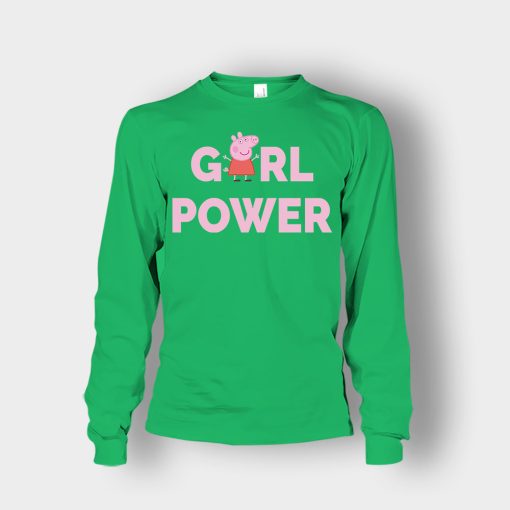 Peppa-Pig-Girl-Power-Unisex-Long-Sleeve-Irish-Green