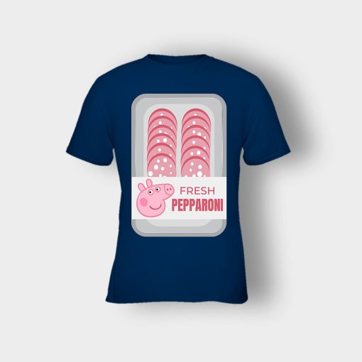 Peppa-Pig-Meat-Fresh-Pepparoni-Kids-T-Shirt-Navy