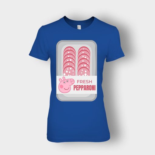 Peppa-Pig-Meat-Fresh-Pepparoni-Ladies-T-Shirt-Royal