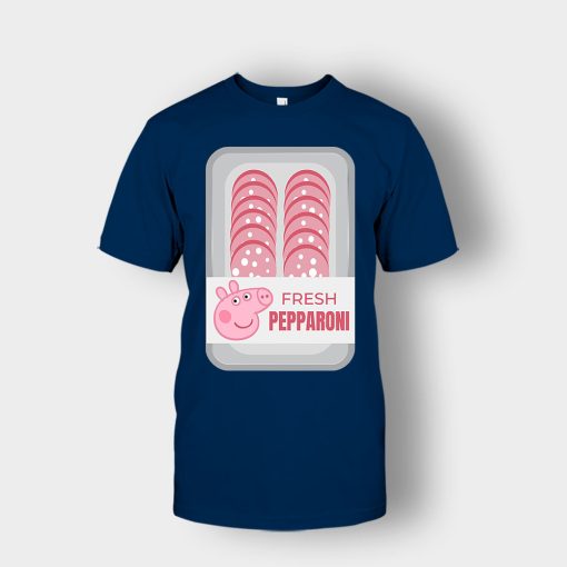 Peppa-Pig-Meat-Fresh-Pepparoni-Unisex-T-Shirt-Navy