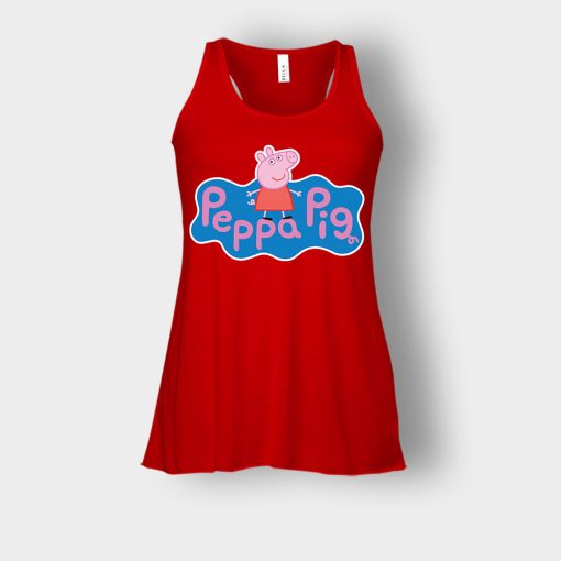 Peppa-Pig-logo-Bella-Womens-Flowy-Tank-Red