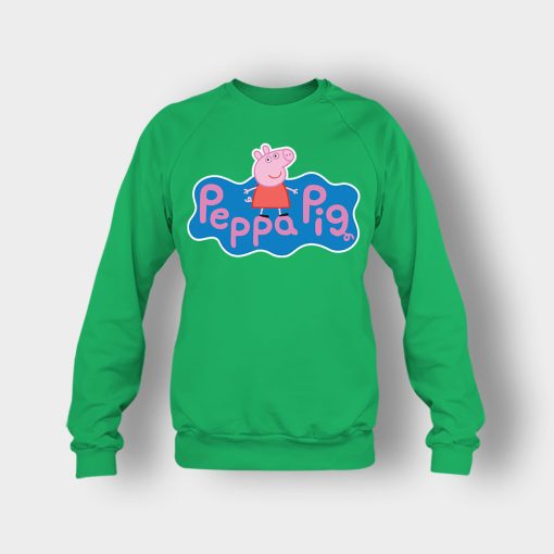 Peppa-Pig-logo-Crewneck-Sweatshirt-Irish-Green