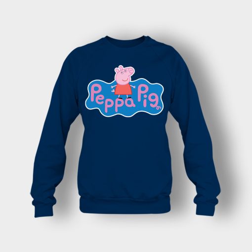 Peppa-Pig-logo-Crewneck-Sweatshirt-Navy