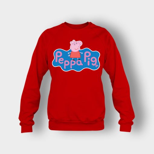 Peppa-Pig-logo-Crewneck-Sweatshirt-Red