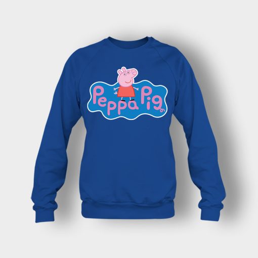 Peppa-Pig-logo-Crewneck-Sweatshirt-Royal