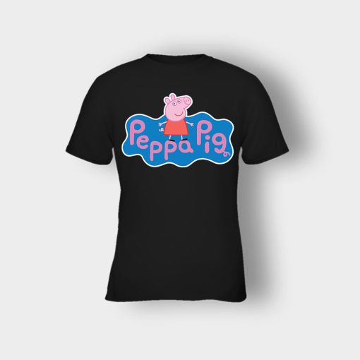 Peppa-Pig-logo-Kids-T-Shirt-Black