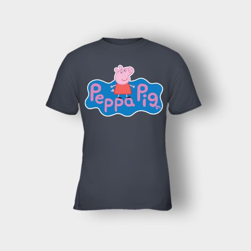 Peppa-Pig-logo-Kids-T-Shirt-Dark-Heather