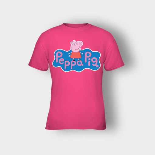 Peppa-Pig-logo-Kids-T-Shirt-Heliconia