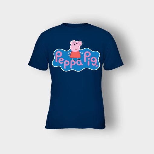 Peppa-Pig-logo-Kids-T-Shirt-Navy