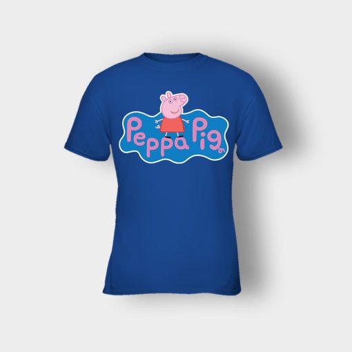 Peppa-Pig-logo-Kids-T-Shirt-Royal