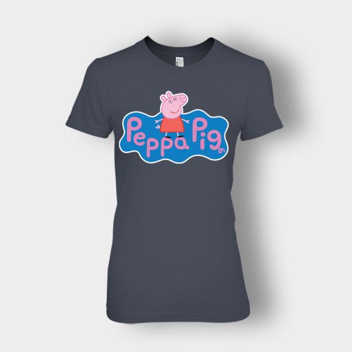 Peppa-Pig-logo-Ladies-T-Shirt-Dark-Heather