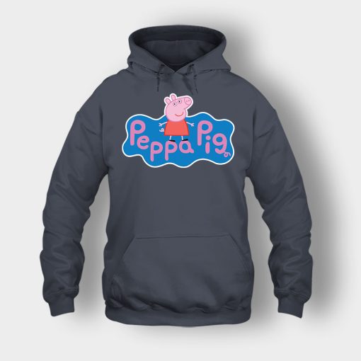 Peppa-Pig-logo-Unisex-Hoodie-Dark-Heather