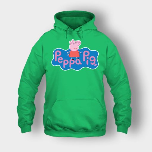Peppa-Pig-logo-Unisex-Hoodie-Irish-Green