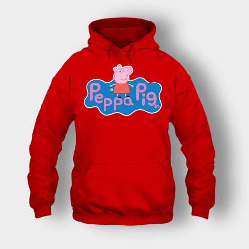 Peppa-Pig-logo-Unisex-Hoodie-Red