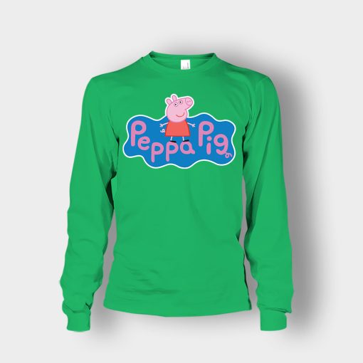Peppa-Pig-logo-Unisex-Long-Sleeve-Irish-Green