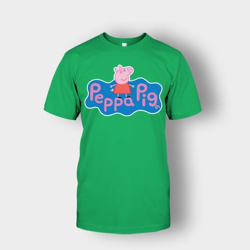Peppa-Pig-logo-Unisex-T-Shirt-Irish-Green