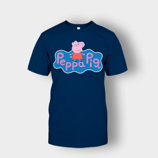 Peppa-Pig-logo-Unisex-T-Shirt-Navy