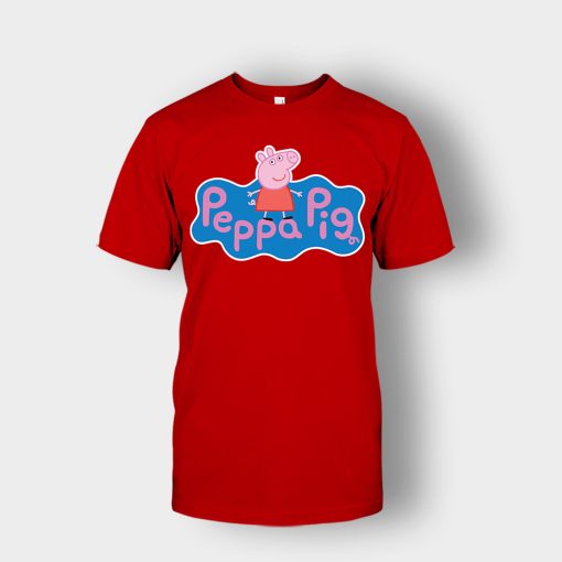 Peppa-Pig-logo-Unisex-T-Shirt-Red