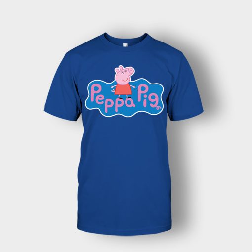 Peppa-Pig-logo-Unisex-T-Shirt-Royal