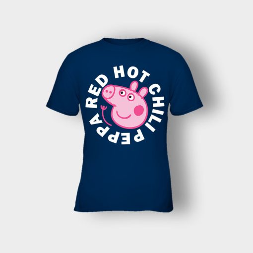 Peppa-Pig-red-hot-chili-Kids-T-Shirt-Navy