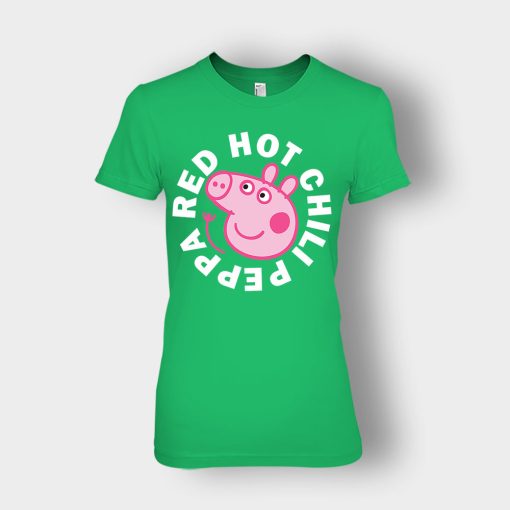 Peppa-Pig-red-hot-chili-Ladies-T-Shirt-Irish-Green