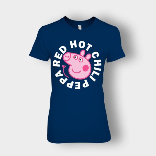 Peppa-Pig-red-hot-chili-Ladies-T-Shirt-Navy