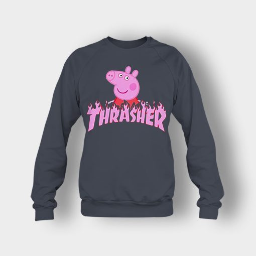 Peppa-Pig-thrasher-Crewneck-Sweatshirt-Dark-Heather