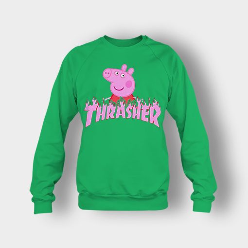 Peppa-Pig-thrasher-Crewneck-Sweatshirt-Irish-Green