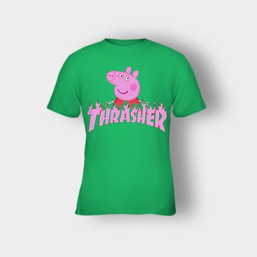 Peppa-Pig-thrasher-Kids-T-Shirt-Irish-Green