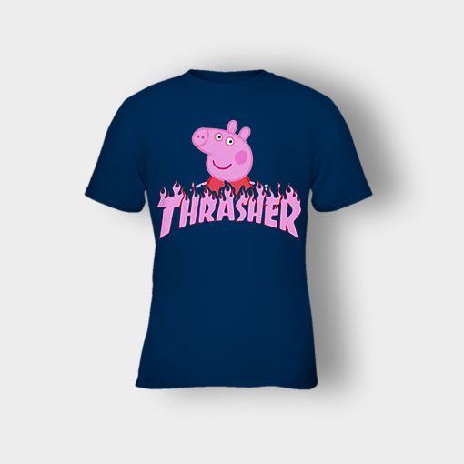 Peppa-Pig-thrasher-Kids-T-Shirt-Navy