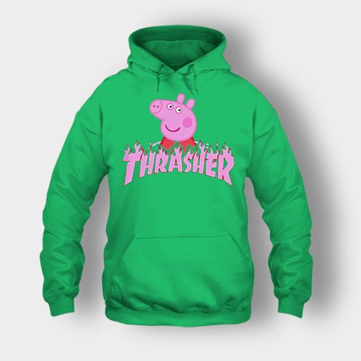Peppa-Pig-thrasher-Unisex-Hoodie-Irish-Green