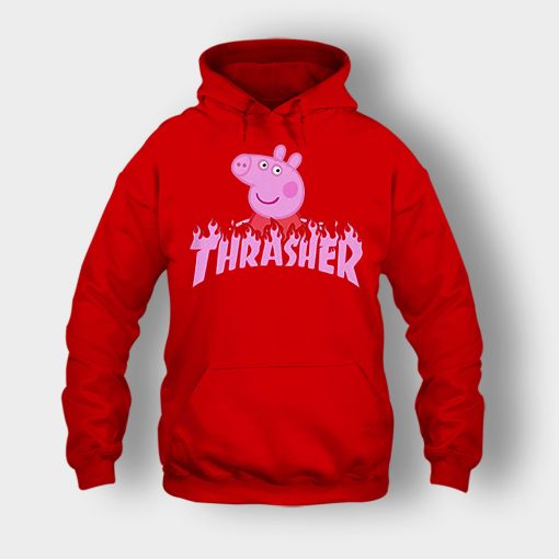 Peppa-Pig-thrasher-Unisex-Hoodie-Red