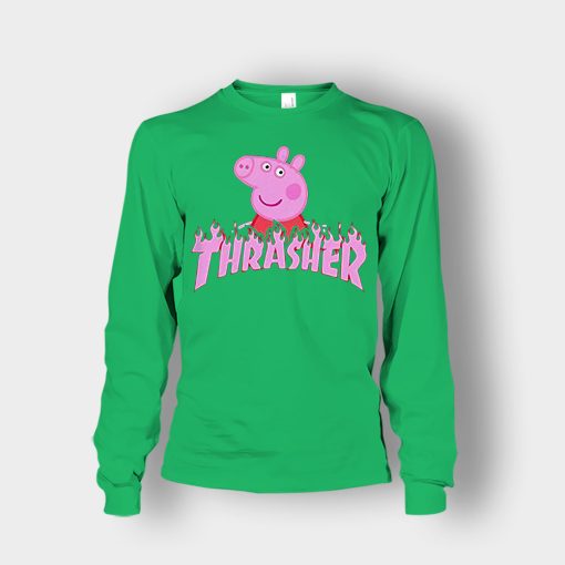 Peppa-Pig-thrasher-Unisex-Long-Sleeve-Irish-Green