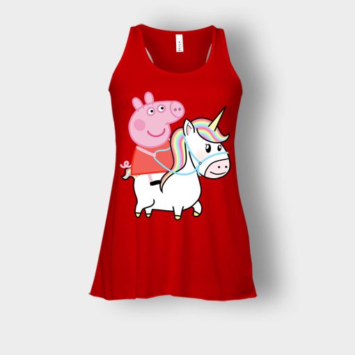 Peppa-pig-Unicorn-Bella-Womens-Flowy-Tank-Red
