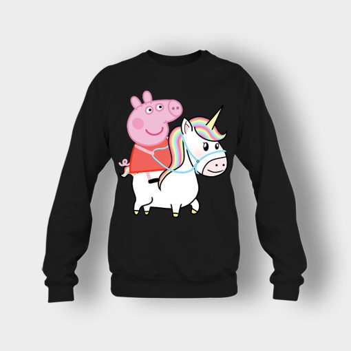 Peppa-pig-Unicorn-Crewneck-Sweatshirt-Black