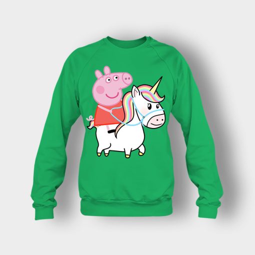 Peppa-pig-Unicorn-Crewneck-Sweatshirt-Irish-Green