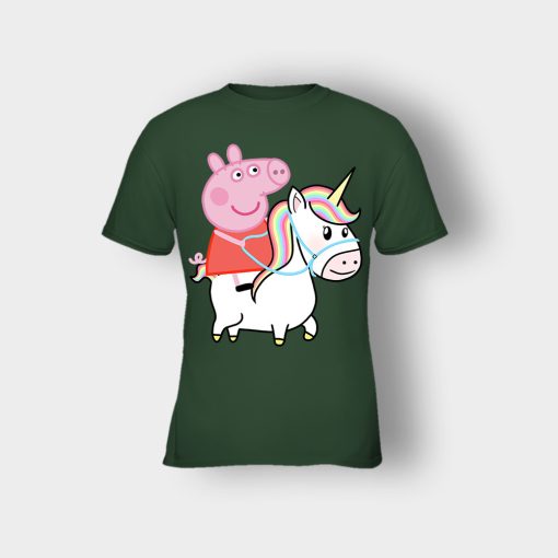 Peppa-pig-Unicorn-Kids-T-Shirt-Forest