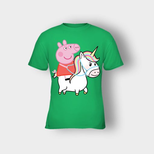 Peppa-pig-Unicorn-Kids-T-Shirt-Irish-Green
