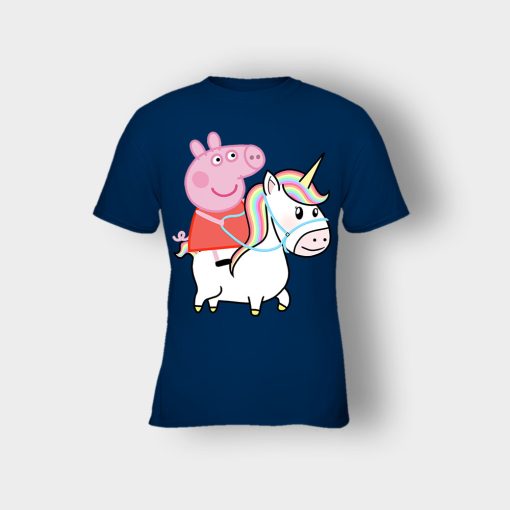 Peppa-pig-Unicorn-Kids-T-Shirt-Navy