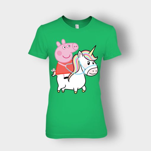 Peppa-pig-Unicorn-Ladies-T-Shirt-Irish-Green