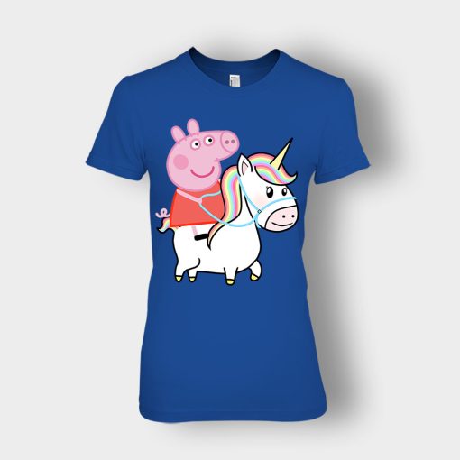 Peppa-pig-Unicorn-Ladies-T-Shirt-Royal