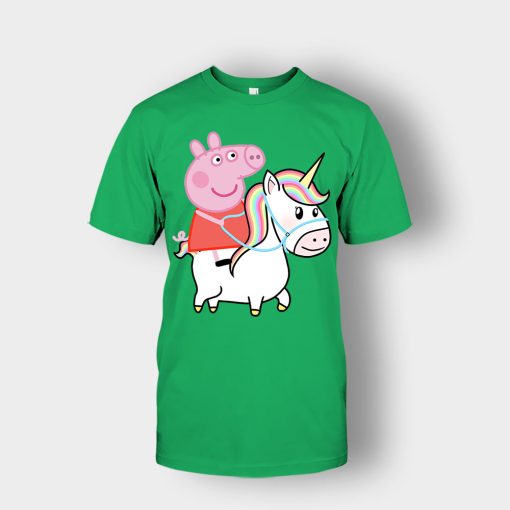Peppa-pig-Unicorn-Unisex-T-Shirt-Irish-Green