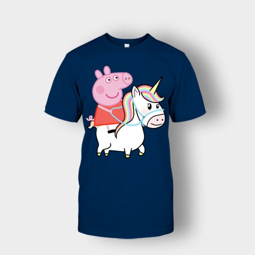 Peppa-pig-Unicorn-Unisex-T-Shirt-Navy