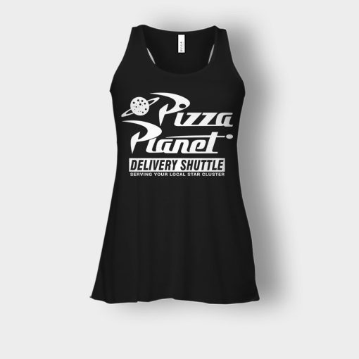 Pizza-Planet-Delivery-Shuttle-Disney-Toy-Story-Bella-Womens-Flowy-Tank-Black