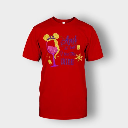 Rapunzel-Wine-Glitter-Tangled-Disney-Inspired-Unisex-T-Shirt-Red