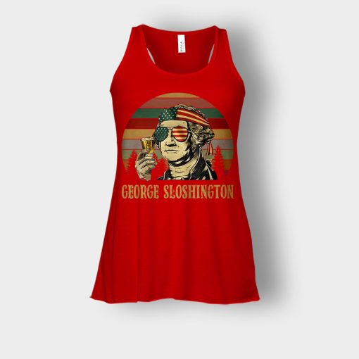 Retro-Vintage-George-Sloshington-4th-Of-July-Independence-Day-Patriot-Bella-Womens-Flowy-Tank-Red