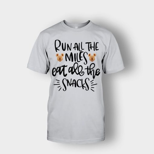 Run-All-The-Miles-Eat-All-The-Snacks-Mickey-Unisex-T-Shirt-Ash