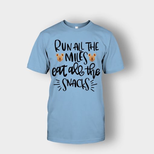 Run-All-The-Miles-Eat-All-The-Snacks-Mickey-Unisex-T-Shirt-Light-Blue