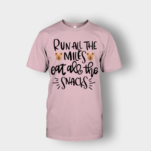 Run-All-The-Miles-Eat-All-The-Snacks-Mickey-Unisex-T-Shirt-Light-Pink