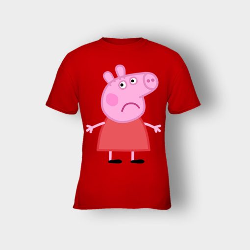 Sad-Peppa-Pig-Kids-T-Shirt-Red